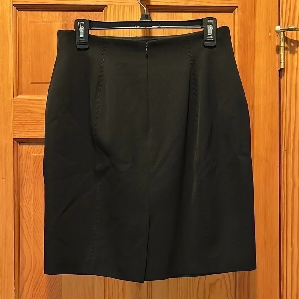 Tahari 100% Pure Wool Black Pencil Skirt Size 12 - Picture 4 of 9